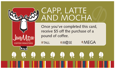 PrePAID Specialty Coffee Card